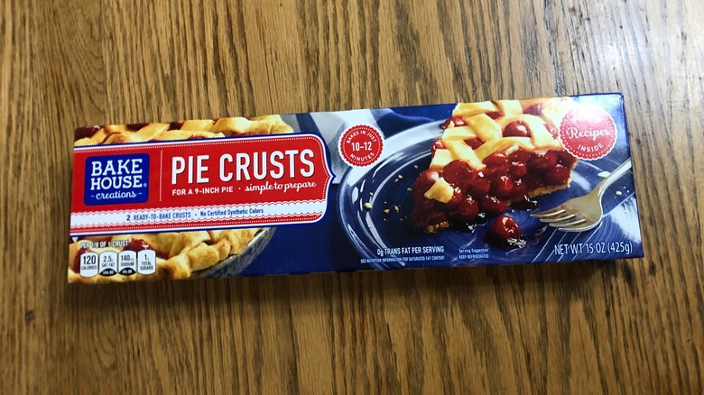 Aldi Bake House Creations pie crust on wood table