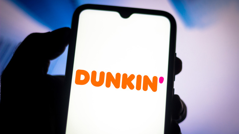 Dunkin' app on phone