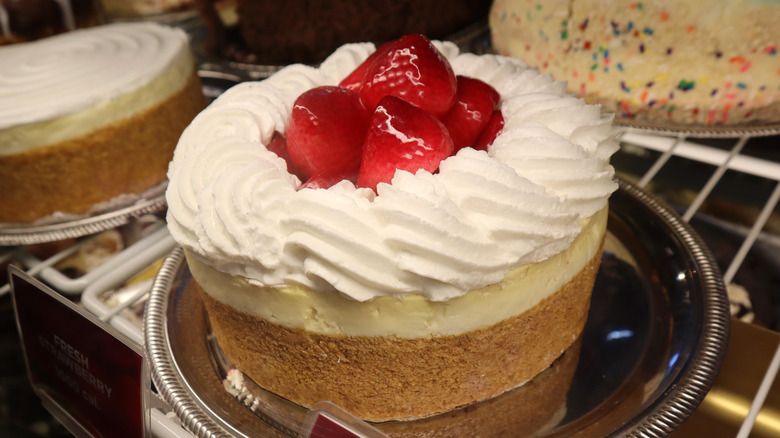 Strawberry cheesecake at The Cheescake Factory