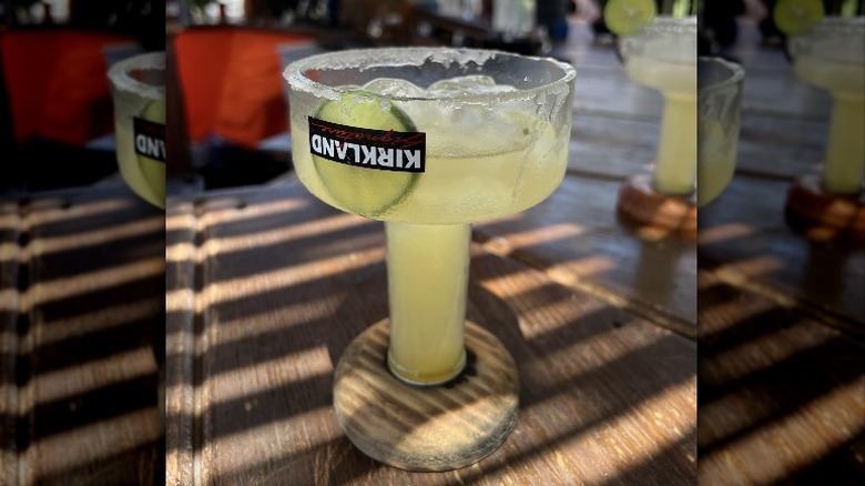 kirkland's liqour bottle as a margarita glass