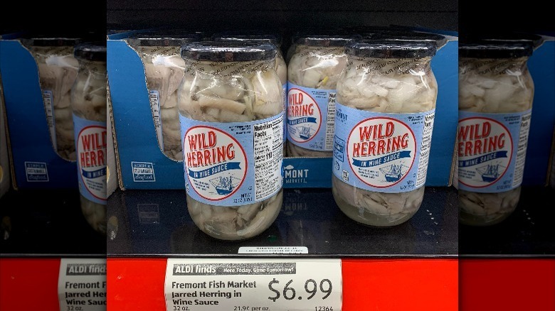 Pickled herring at Aldi