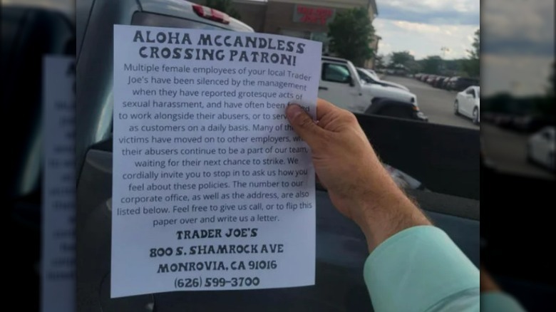 Trader Joe's employee note