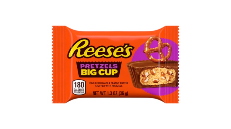 Reeses big cup with pretzels