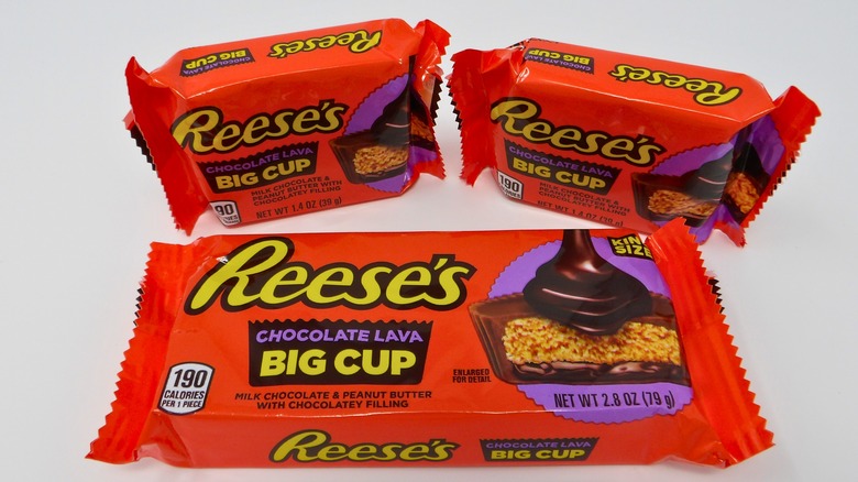 Three packages of Reese's Chocolate Lava Big Cups