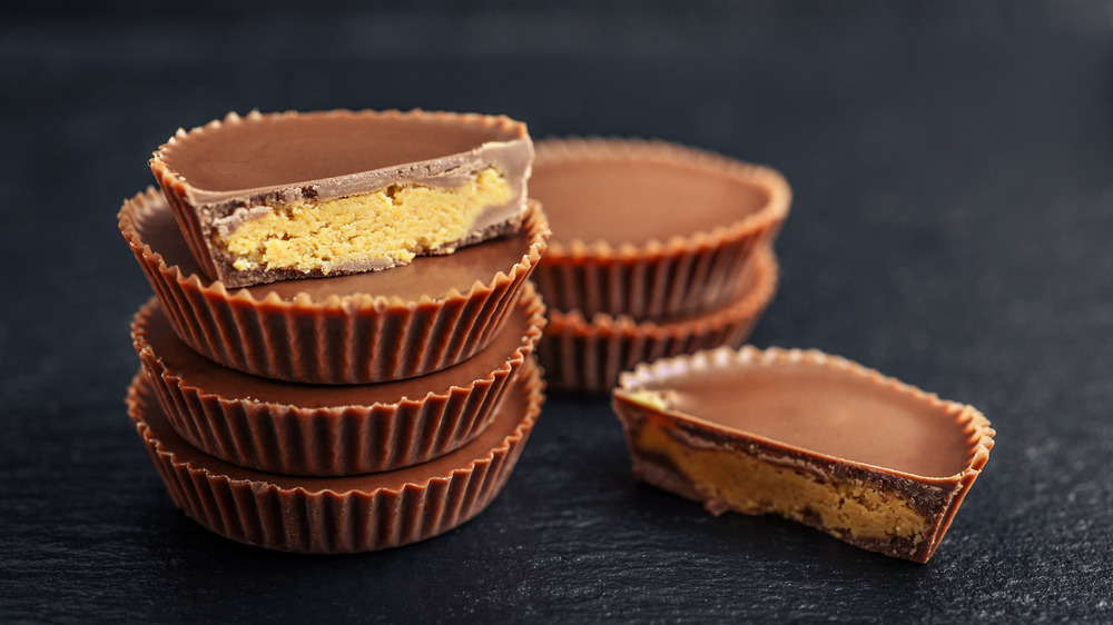 stacked Reese's peanut butter cups