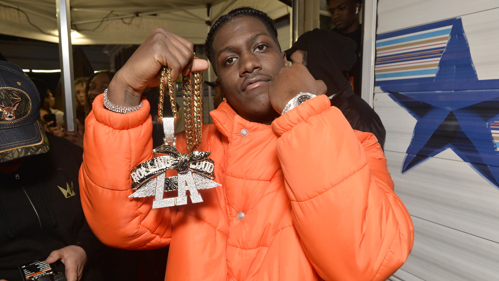 Lil Yachty holding Rolling Loud chain