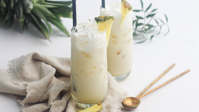 coconut cream mocktail in a glass