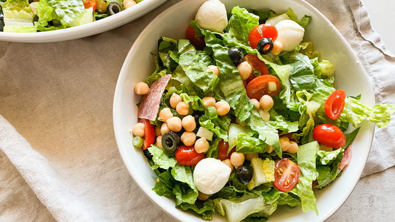 salad in bowls