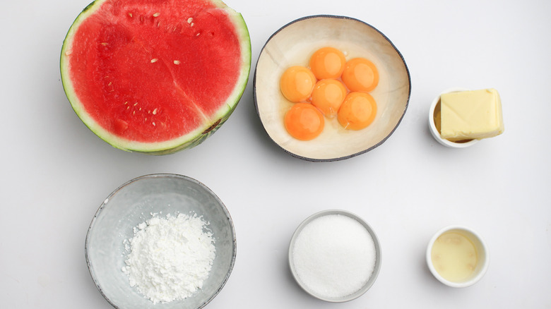 Ingredients for watermelon curd