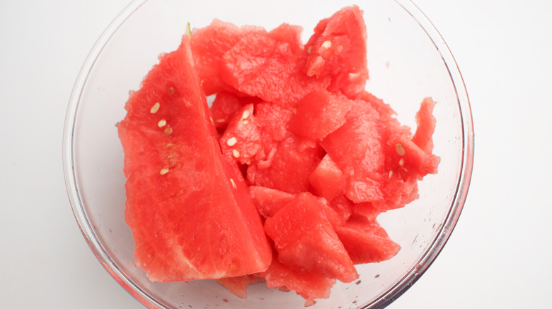 Chunks of watermelon