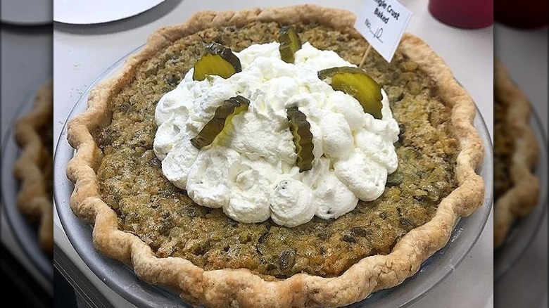 pickle pie whipped cream
