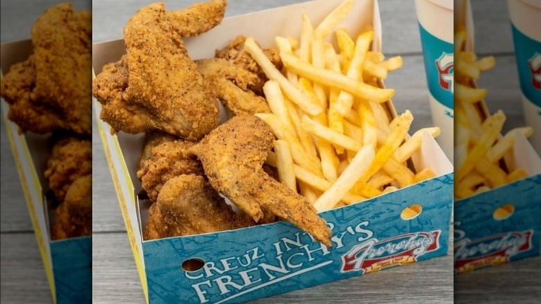 A bucket of Frenchy's chicken