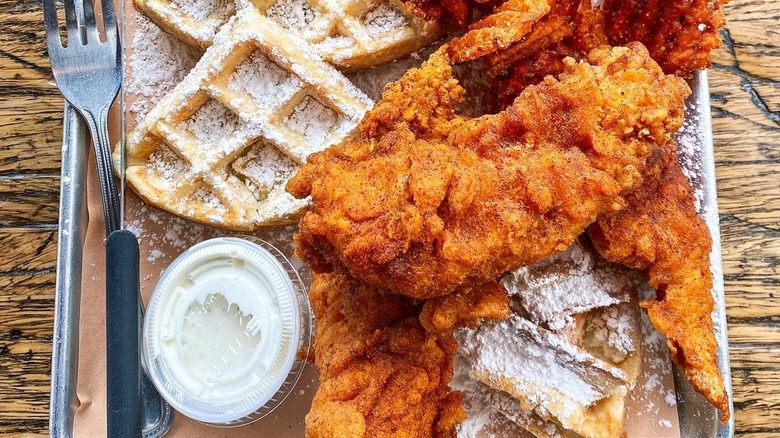 Chicken and waffles from The Cook Shack