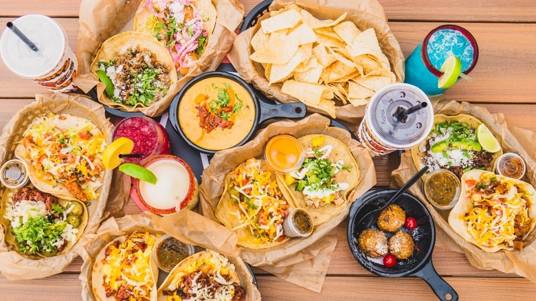 Menu items from Torchy's Tacos