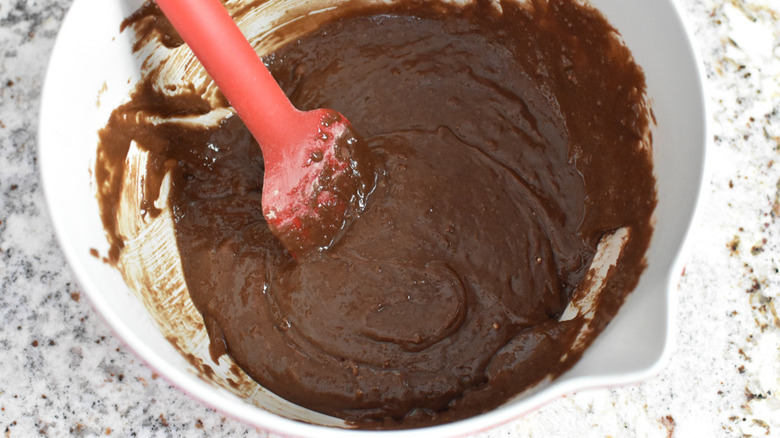 brownie batter in bowl