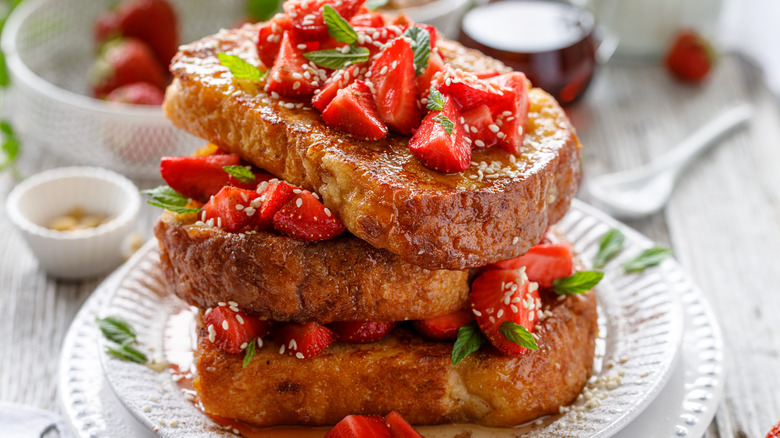 strawberries on French toast