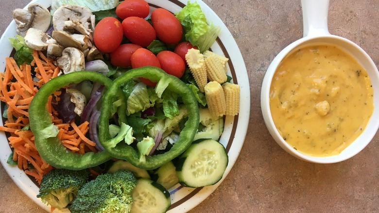 Sirloin Stockade salad and soup