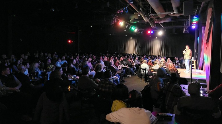 Comedian with Funny Bone audience