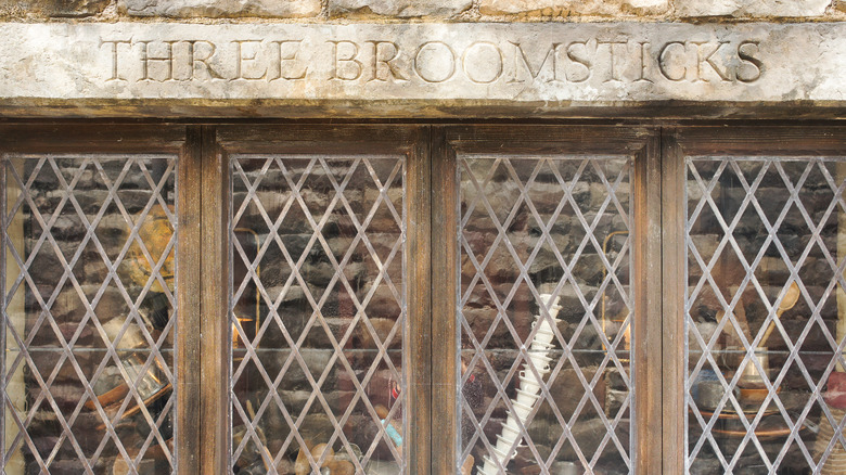 Exterior shot of Three Broomsticks restaurant 