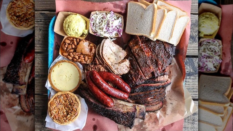 meat platter from Franklin Barbecue