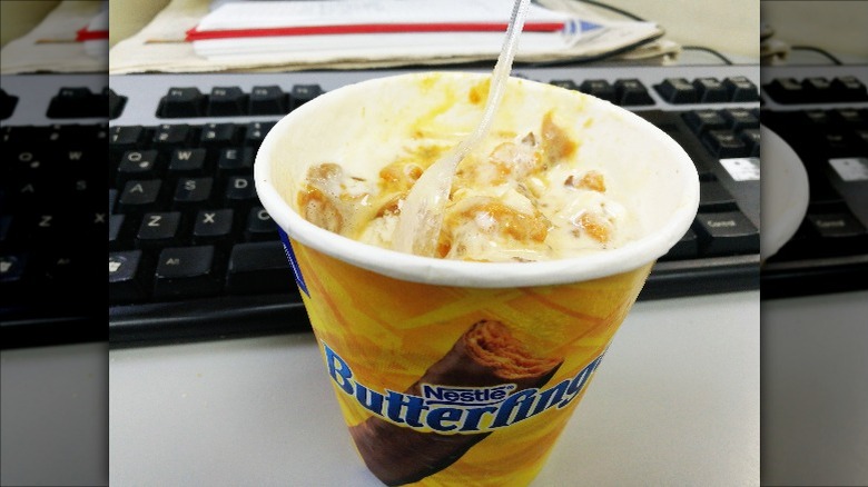 Butterfinger McFlurry cup with spoon