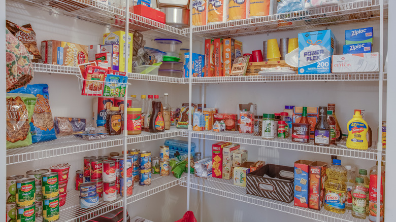 pantry filled with dry goods