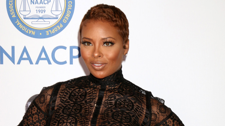 Eva Marcille in a black dress