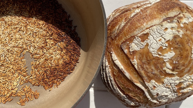 Dutch oven rice bread