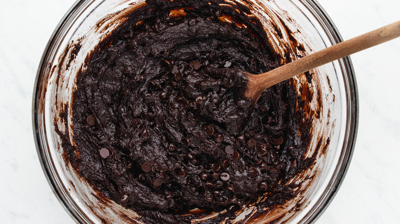 brownie batter in bowl