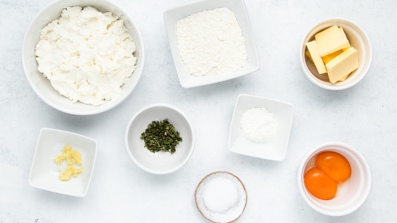 ingredients for ricotta gnudi