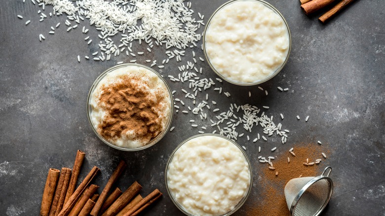 rice pudding with uncooled rice