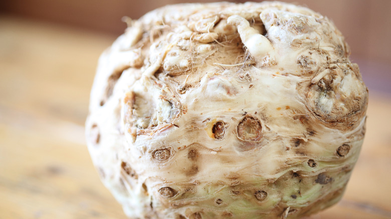 celery root close up
