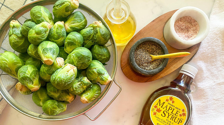 ingredients for roasted brussels sprouts