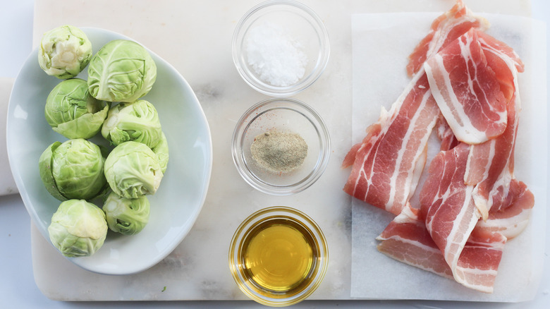 ingredients for roasted Brussels sprouts