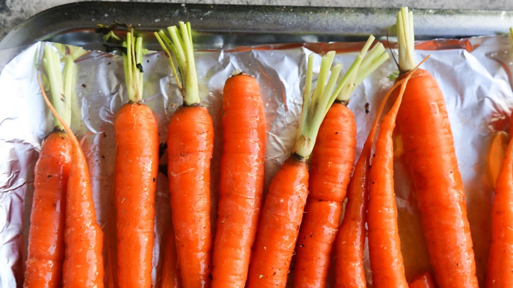 carrots ready for the oven