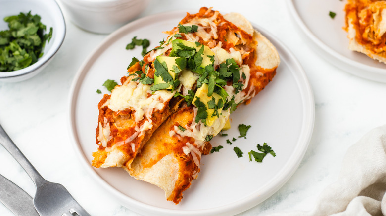 Enchiladas on a plate