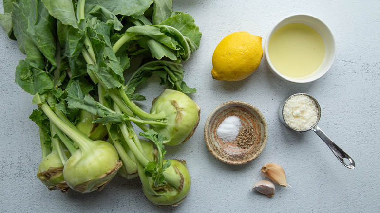 ingredients for roasted kohlrabi