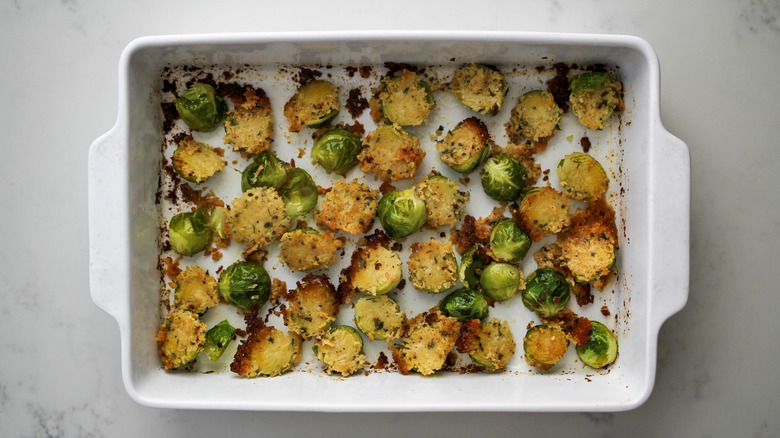 parmesan crusted brussels sprouts