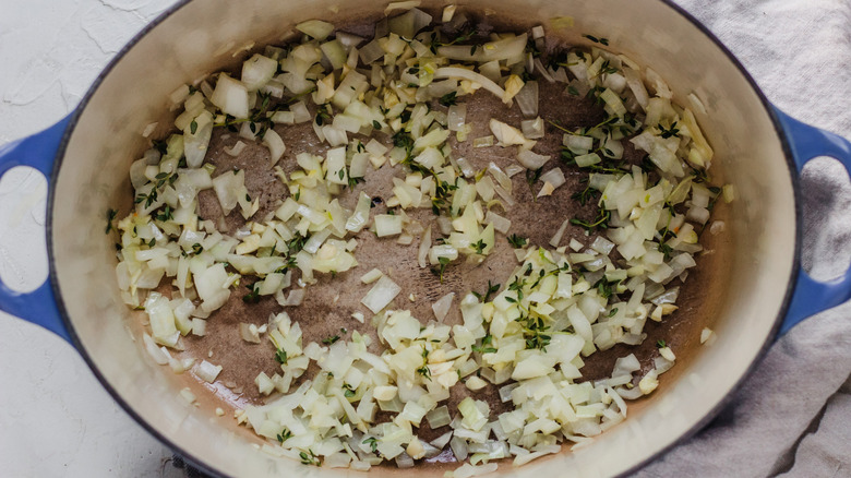 sauteed onions and thyme 