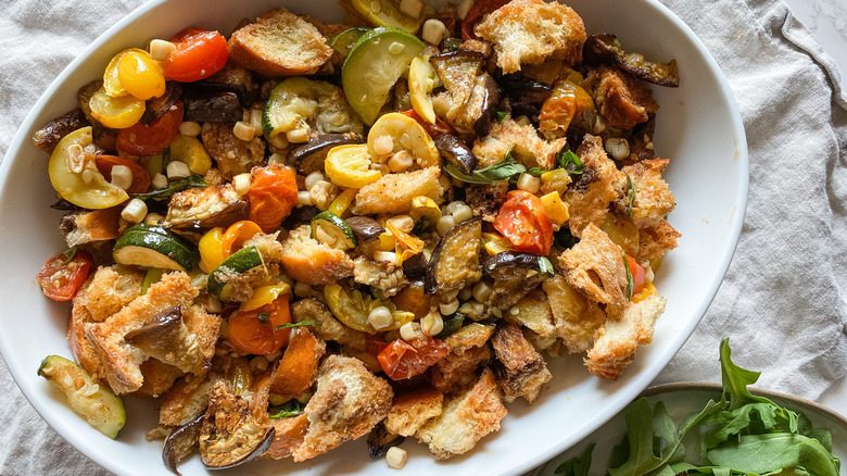 panzanella on platter