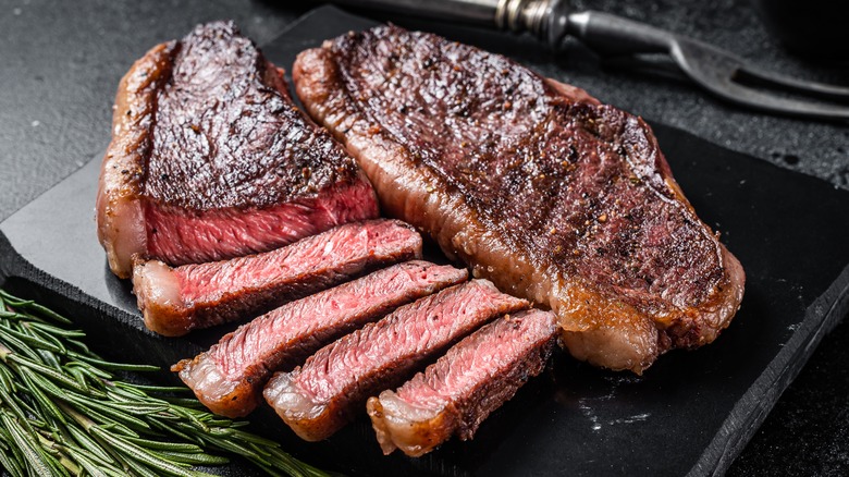 Seared and sliced top sirloin