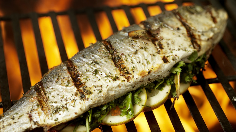 Whole fish on the grill