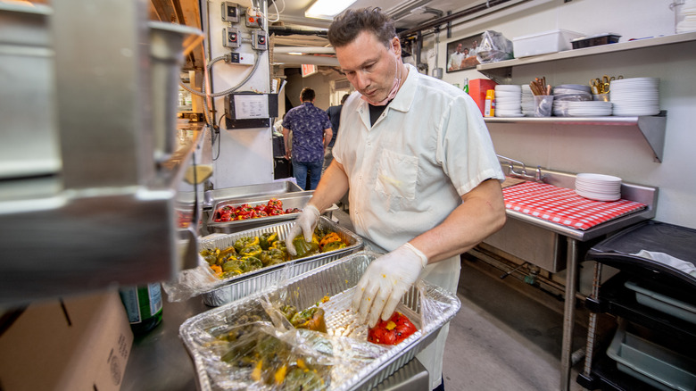 rocco dispirito working in a kitchen