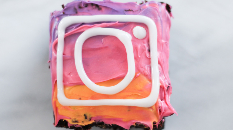 Instagram-themed brownie