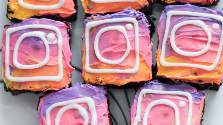 Instagram-themed brownies