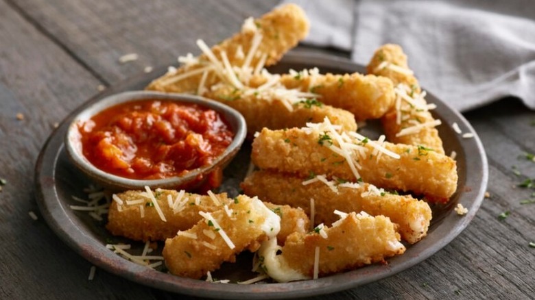 Plate of mozzarella Sticks