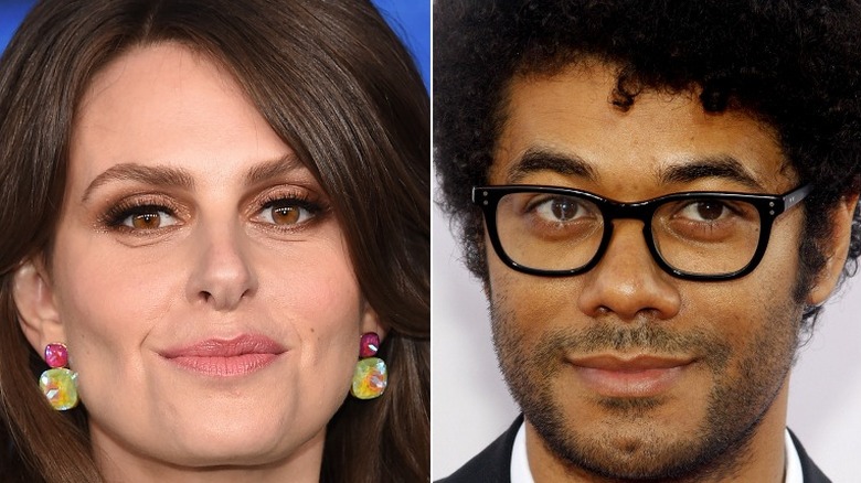 Head shots of Ellie Taylor and Richard Ayoade.