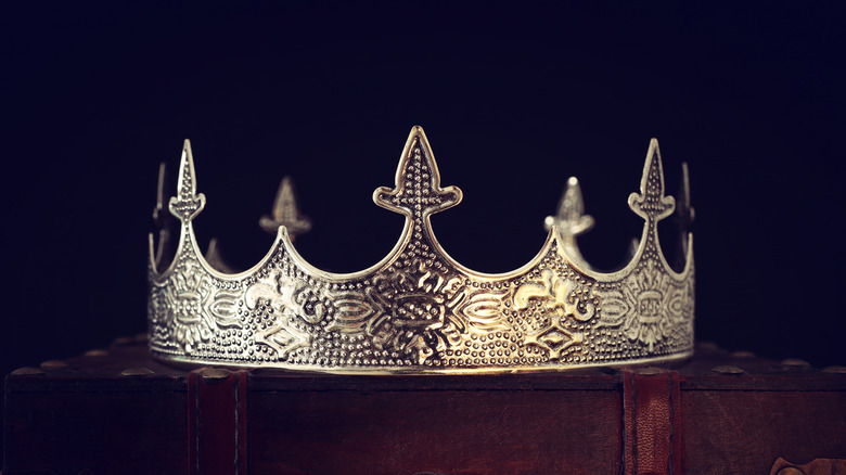 Crown on black background