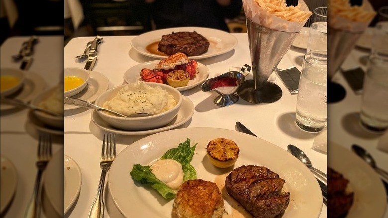 food on table at Morton's The Steakhouse 