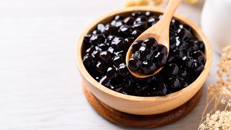 A bowl of tapioca pearls